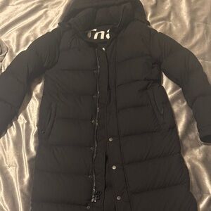 TNA Black Long Puffer Jacket